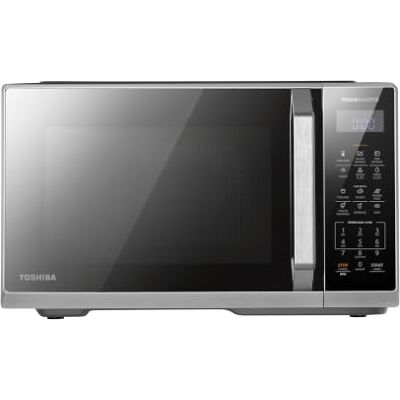Toshiba 23L Digital Solo Mirror Microwave Oven, 900W Countertop Microwave with 11 Power Levels, 7 Auto Menus, Express Cook, Memory Function, Evenly Defrost, ECO Mode, Low Noise, Silver, MW3-EM23PF(SL) Toshiba 23L Digital Solo Mirror Microwave Oven, 900W Countertop Microwave with 11 Power Levels, 7 Auto Menus, Express Cook, Memory Function, Evenly Defrost, ECO Mode, Low Noise, Silver, MW3-EM23PF(SL)