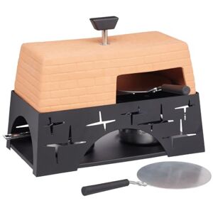 Artesa Artesà Table Top Pizza Oven in Gift Box, For Mini Pizzas and Garlic Breads, 27 x 15 x 22cm, Terracotta and Metal Artesa Artesà Table Top Pizza Oven in Gift Box, For Mini Pizzas and Garlic Breads, 27 x 15 x 22cm, Terracotta and Metal