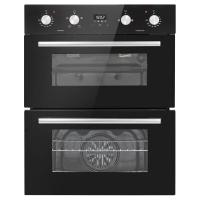 Baridi 72cm Built-Under Double Oven, 74L Capacity, Energy Rating A, 8 Shelf Positions, Black Glass – DH278 Baridi 72cm Built-Under Double Oven, 74L Capacity, Energy Rating A, 8 Shelf Positions, Black Glass – DH278