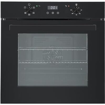 Teknix 70L, 60cm Wide, Single Electric Built-in Fan Oven and Grill in Black, 5 Oven Functions, Digital Display, BITK264ESB Teknix 70L, 60cm Wide, Single Electric Built-in Fan Oven and Grill in Black, 5 Oven Functions, Digital Display, BITK264ESB