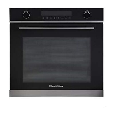 Russell Hobbs Midnight RHEO7201DS Built-in 59.5cm Tall & Wide Multi-functional Electric Fan Oven, Dark Steel Russell Hobbs Midnight RHEO7201DS Built-in 59.5cm Tall & Wide Multi-functional Electric Fan Oven, Dark Steel