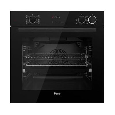 Ferre QXDMD 662S CS 60cm Electric Built-in Oven SteamArt 10 Functions 73L FryArt Turbo Fan & Turbo Resistant & Grill Resistant Black Ferre QXDMD 662S CS 60cm Electric Built-in Oven SteamArt 10 Functions 73L FryArt Turbo Fan & Turbo Resistant & Grill Resistant Black