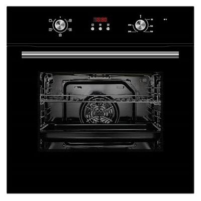 Cookology COF605BK 60cm 65 Litre Capacity, Installed Built In Electric Fan Oven, Integrated Single Fan Oven with Mechanical Dial Timer and Grill in Black Cookology COF605BK 60cm 65 Litre Capacity, Installed Built In Electric Fan Oven, Integrated Single Fan Oven with Mechanical Dial Timer and Grill in Black