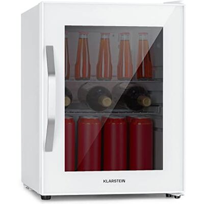 KLARSTEIN Beer Fridge, Glass Mini Fridge for Bedrooms, Food, & Drinks, Small Wine Cooler, Glass Door Drinks 33L Table Top w/Removable Shelves, Indoor/Outdoor Home Bar Storage KLARSTEIN Beer Fridge, Glass Mini Fridge for Bedrooms, Food, & Drinks, Small Wine Cooler, Glass Door Drinks 33L Table Top w/Removable Shelves, Indoor/Outdoor Home Bar Storage