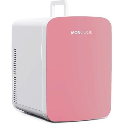 MONCOOK Mini Fridge For Bedrooms Small, Portable & Quiet Glass Door Mini Fridge For Skincare, Food & Drinks Cooling & Warming Function Perfect For Home, Office, Car Or Travel 15L Pink MONCOOK Mini Fridge For Bedrooms Small, Portable & Quiet Glass Door Mini Fridge For Skincare, Food & Drinks Cooling & Warming Function Perfect For Home, Office, Car Or Travel 15L Pink