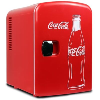 Koolatron Coca Cola Classic Mini Fridge Refrigerator for Bedroom Skincare Office, Portable Table Top Beverage Cooler, 12V DC/220V AC Refrigerador For Drinks, Soda, Wine, Use In Car, Dorm, Patio, 6 Can Koolatron Coca Cola Classic Mini Fridge Refrigerator for Bedroom Skincare Office, Portable Table Top Beverage Cooler, 12V DC/220V AC Refrigerador For Drinks, Soda, Wine, Use In Car, Dorm, Patio, 6 Can