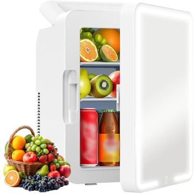 DongDongQiang Skincare Fridge With Dimmable LED Light Mirror, Makeup Mini Fridge for Bedroom,Car,Office&Dorm,Cooler&Warmer,Portable Small Refrigerator for Cosmetics,Skin Care and Food.8L&12L.White 12L DongDongQiang Skincare Fridge With Dimmable LED Light Mirror, Makeup Mini Fridge for Bedroom,Car,Office&Dorm,Cooler&Warmer,Portable Small Refrigerator for Cosmetics,Skin Care and Food.8L&12L.White 12L