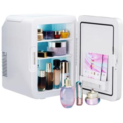 DongDongQiang Skincare Fridge With Dimmable LED Light Mirror, Makeup Mini Fridge for Bedroom,Car,Office&Dorm,Cooler&Warmer,Portable Small Refrigerator for Cosmetics,Skin Care and Food.8L&12L.White 12L DongDongQiang Skincare Fridge With Dimmable LED Light Mirror, Makeup Mini Fridge for Bedroom,Car,Office&Dorm,Cooler&Warmer,Portable Small Refrigerator for Cosmetics,Skin Care and Food.8L&12L.White 12L