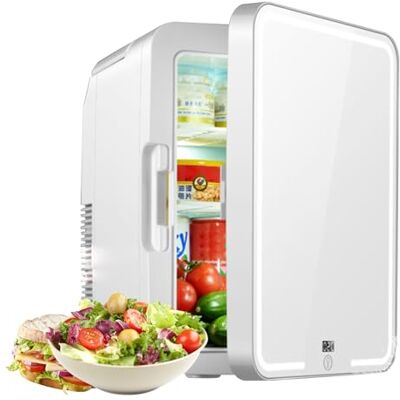 DongDongQiang Skincare Fridge With Dimmable LED Light Mirror, Makeup Mini Fridge for Bedroom,Car,Office&Dorm,Cooler&Warmer,Portable Small Refrigerator for Cosmetics,Skin Care and Food.8L&12L.White 12L DongDongQiang Skincare Fridge With Dimmable LED Light Mirror, Makeup Mini Fridge for Bedroom,Car,Office&Dorm,Cooler&Warmer,Portable Small Refrigerator for Cosmetics,Skin Care and Food.8L&12L.White 12L