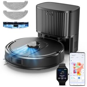 Vexilar Self-Emptying Robot Vacuum Cleaner with Mop, Laser Navigation, Up to 60 Days of Hands-Free Cleaning, 180 Mins Runtime, Strong 10000Pa Suction Robot Vacuum to Clean Floors, Carpets, Pet Hair Vexilar Self-Emptying Robot Vacuum Cleaner with Mop, Laser Navigation, Up to 60 Days of Hands-Free Cleaning, 180 Mins Runtime, Strong 10000Pa Suction Robot Vacuum to Clean Floors, Carpets, Pet Hair