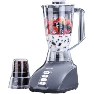 Krypton 2 in 1 Food Jug Blender 1.6L Electric Blender Smoothie Maker Jar & 50g Mini Coffee Spice Mill Stainless-Steel Blades with 2 Speed & Pulse Option Overheat Protection 650W, Grey Krypton 2 in 1 Food Jug Blender 1.6L Electric Blender Smoothie Maker Jar & 50g Mini Coffee Spice Mill Stainless-Steel Blades with 2 Speed & Pulse Option Overheat Protection 650W, Grey