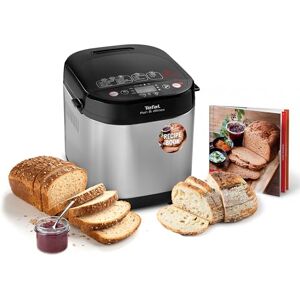 Tefal Breadmaker with Yoghurt Pot Accessory, 15 Hours Delay Start, Kitchen, 20 Auto Programs, Gluten-Free, Sourdough, Pizza Dough, Porridge, Brioche, Crust Settings, PF240E40, Black & Stainless Steel Tefal Breadmaker with Yoghurt Pot Accessory, 15 Hours Delay Start, Kitchen, 20 Auto Programs, Gluten-Free, Sourdough, Pizza Dough, Porridge, Brioche, Crust Settings, PF240E40, Black & Stainless Steel