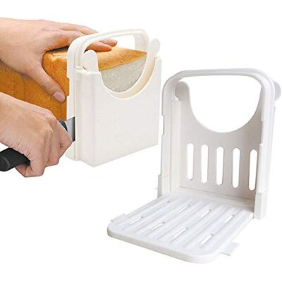 Fastwolf Bread Slicer,Adjustable Toast Slicer Toast Cutting Guide for Homemade Bread,Foldable Bread Toast Slicer Bagel Loaf Slicer Sandwich Maker Toast Slicing Machine with 5 Slice Thicknesses (White) Fastwolf Bread Slicer,Adjustable Toast Slicer Toast Cutting Guide for Homemade Bread,Foldable Bread Toast Slicer Bagel Loaf Slicer Sandwich Maker Toast Slicing Machine with 5 Slice Thicknesses (White)