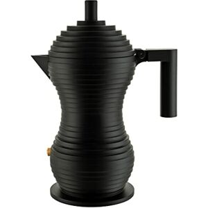 Alessi Pulcina MDL02/1 BB Design Espresso Coffee Maker, in Cast Aluminum with Handle and Knob in PA, 1 Cup, Black Alessi Pulcina MDL02/1 BB Design Espresso Coffee Maker, in Cast Aluminum with Handle and Knob in PA, 1 Cup, Black