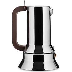 Alessi 9090/3 3-Cup Espresso Coffee Maker in 18/10 Stainless Steel Mirror Polished with Magnetic Heat Diffusing Bottom, Silver Alessi 9090/3 3-Cup Espresso Coffee Maker in 18/10 Stainless Steel Mirror Polished with Magnetic Heat Diffusing Bottom, Silver