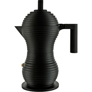 Alessi Pulcina MDL02 / 6 BB Design Espresso Coffee Maker, in Cast Aluminum with Handle and Knob in PA, 6 Cups, Black Alessi Pulcina MDL02 / 6 BB Design Espresso Coffee Maker, in Cast Aluminum with Handle and Knob in PA, 6 Cups, Black