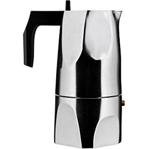Alessi MT18/6 Ossidiana espresso coffee maker in aluminium casting. Handle and knob in black thermoplastic resin. 6 Cup, 8 x 23.5 x 11.5 cm Alessi MT18/6 Ossidiana espresso coffee maker in aluminium casting. Handle and knob in black thermoplastic resin. 6 Cup, 8 x 23.5 x 11.5 cm