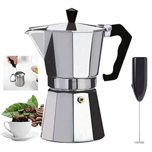 HK Online Italian Espresso STOVE TOP Coffee Maker & Electric MILK FROTHER -Continental Percolator Pot Jug, Camping, Caravan, Brewing Rich Coffee (1 CUP Espresso & Frother) HK Online Italian Espresso STOVE TOP Coffee Maker & Electric MILK FROTHER -Continental Percolator Pot Jug, Camping, Caravan, Brewing Rich Coffee (1 CUP Espresso & Frother)