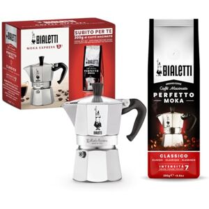 Bialetti Moka Express Espresso Maker for 6 Cups plus 250 g Perfect Moka Non-Induction 6 Cups (250 ml) Aluminium Bialetti Moka Express Espresso Maker for 6 Cups plus 250 g Perfect Moka Non-Induction 6 Cups (250 ml) Aluminium