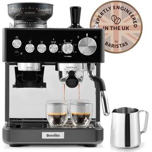 Breville Barista Sense Espresso Machine, Bean to Cup Coffee Maker with Integrated Coffee Grinder and Milk Frother, TempSense Steam Wand, 15 Bar Italian Pump, Black, VCF187 Breville Barista Sense Espresso Machine, Bean to Cup Coffee Maker with Integrated Coffee Grinder and Milk Frother, TempSense Steam Wand, 15 Bar Italian Pump, Black, VCF187