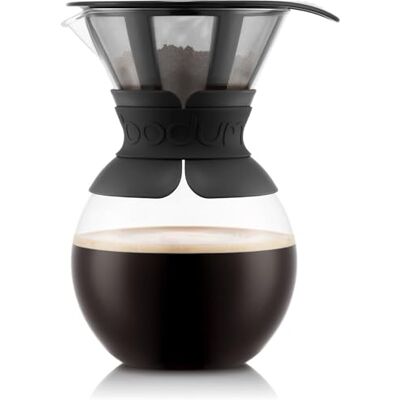 BODUM Coffee Maker - Manual Pour-Over Stainless Steel Filter - 8 Cups BODUM Coffee Maker - Manual Pour-Over Stainless Steel Filter - 8 Cups