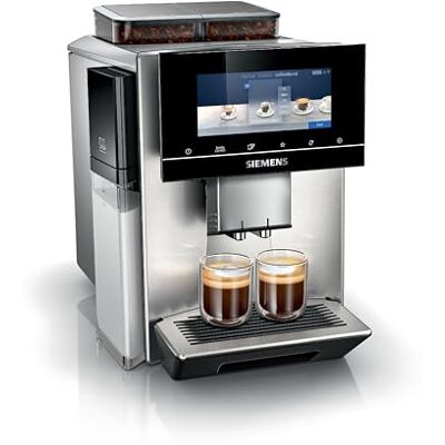 Siemens EQ900 Plus Fully Automatic Bean to Cup Coffee Machine, 6.8" Touch Screen Display, Auto Descaling/Cleaning, dual bean containers, baristaMode, beanIdent System, Home Connect, TQ907GZ3 Siemens EQ900 Plus Fully Automatic Bean to Cup Coffee Machine, 6.8" Touch Screen Display, Auto Descaling/Cleaning, dual bean containers, baristaMode, beanIdent System, Home Connect, TQ907GZ3