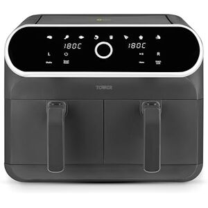 Tower T17194 Elite Dual Basket Air Fryer with Digital Control Panel, Match Cook & Smart Finish Functions, 8 Cooking Presets, Vortx Technology, 8L, 1700W, Graphite Tower T17194 Elite Dual Basket Air Fryer with Digital Control Panel, Match Cook & Smart Finish Functions, 8 Cooking Presets, Vortx Technology, 8L, 1700W, Graphite