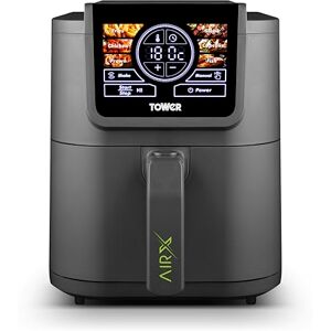 Tower T17166 AIRX 5L Digital Single Basket Air Fryer with A.I & Vortx Technology, 6 Cooking Pre-sets, Space Saving Design, 60 Minute Timer, 1500W, Grey Tower T17166 AIRX 5L Digital Single Basket Air Fryer with A.I & Vortx Technology, 6 Cooking Pre-sets, Space Saving Design, 60 Minute Timer, 1500W, Grey