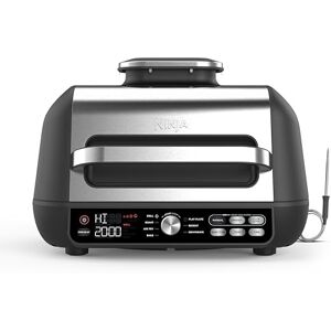 Ninja Foodi MAX PRO Health Grill, Flat Plate & Air Fryer 3.8L with Digital Cooking Probe, 7-in-1, Air Fry, Bake & more, Dishwasher Safe Parts, Cleaning Brush, Large Grill Plate, Silver/Black AG651UK Ninja Foodi MAX PRO Health Grill, Flat Plate & Air Fryer 3.8L with Digital Cooking Probe, 7-in-1, Air Fry, Bake & more, Dishwasher Safe Parts, Cleaning Brush, Large Grill Plate, Silver/Black AG651UK