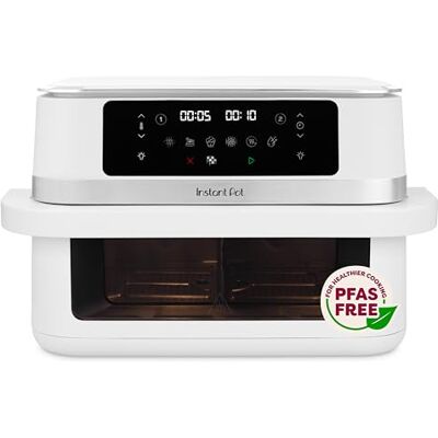 Instant Pot Vortex VersaZone 12L Air Fryer, PFAS Free, Large, Twin 6L Baskets, 8-in-1, Dehydrate, Grill, Bake, Roast, Reheat, Easy Clean, Dishwasher Safe, Sea Salt White Instant Pot Vortex VersaZone 12L Air Fryer, PFAS Free, Large, Twin 6L Baskets, 8-in-1, Dehydrate, Grill, Bake, Roast, Reheat, Easy Clean, Dishwasher Safe, Sea Salt White
