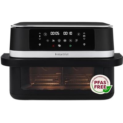 Instant Pot Vortex VersaZone 12L Air Fryer, PFAS Free, Large, Twin 6L Baskets, 8-in-1, Dehydrate, Grill, Bake, Roast, Reheat, Easy Clean, Dishwasher Safe, Black Pepper Instant Pot Vortex VersaZone 12L Air Fryer, PFAS Free, Large, Twin 6L Baskets, 8-in-1, Dehydrate, Grill, Bake, Roast, Reheat, Easy Clean, Dishwasher Safe, Black Pepper