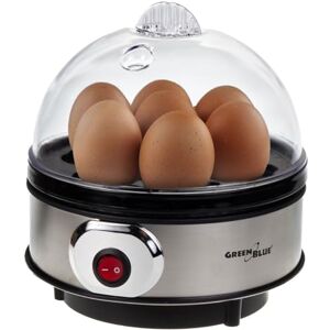 Green Blue GreenBlue automatic egg cooker, 400W power, up to 7 eggs, measuring cup, 220-240V, 50 Hz, GB572, Schwarz/Silber Green Blue GreenBlue automatic egg cooker, 400W power, up to 7 eggs, measuring cup, 220-240V, 50 Hz, GB572, Schwarz/Silber
