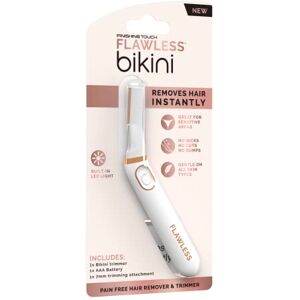 Finishing Touch Flawless Bikini Trimmer & Hair Remover, Bikini Shaver & Pubic Hair Trimmer for Women, Dry Use Intimate Razor, Painless Bikini Line Hair Removal with LED Light, All Skin Types Finishing Touch Flawless Bikini Trimmer & Hair Remover, Bikini Shaver & Pubic Hair Trimmer for Women, Dry Use Intimate Razor, Painless Bikini Line Hair Removal with LED Light, All Skin Types