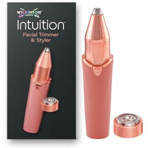 Wilkinson Sword Intuition Facial Trimmer & Styler for Women, 2-in-1 Eyebrow Shaver and Facial Hair Trimmer with 2 x Accessories, 1 x Cleaning Brush, 1 x AA Battery Wilkinson Sword Intuition Facial Trimmer & Styler for Women, 2-in-1 Eyebrow Shaver and Facial Hair Trimmer with 2 x Accessories, 1 x Cleaning Brush, 1 x AA Battery
