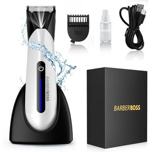 BARBERBOSS Body Groomer for Men, Groin, Pubic & Ball Hair Trimmer Waterproof Body Shaver, Cordless & Rechargeable, Ball Trimmer Men BARBERBOSS Body Groomer for Men, Groin, Pubic & Ball Hair Trimmer Waterproof Body Shaver, Cordless & Rechargeable, Ball Trimmer Men