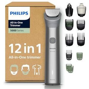 Philips Multigroom 5000 Series All-in-One 12-Piece Trimmer Shaver and Clipper for Face, Head & Body, Self-Sharpening Full Metal Blades, 20 Length Settings (0.5-20 mm), Model MG5952/30 Philips Multigroom 5000 Series All-in-One 12-Piece Trimmer Shaver and Clipper for Face, Head & Body, Self-Sharpening Full Metal Blades, 20 Length Settings (0.5-20 mm), Model MG5952/30
