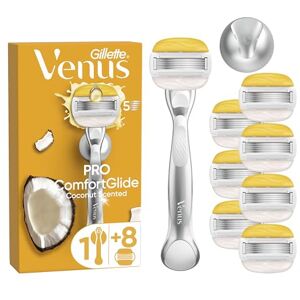 Gillette Comfortglide Coconut plus Olay Women's Razor- 8 Blades, 5 blades for a smooth, close shave that lasts Gillette Comfortglide Coconut plus Olay Women's Razor- 8 Blades, 5 blades for a smooth, close shave that lasts