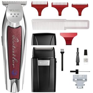 Wahl Professional Trimmer and Shaver Bundle, Cordless Detailer Barbers Trimmer, Wide T-Blade for Straight Lines, Ultra-Close Fade Finishing, Perfect for Salon Use Wahl Professional Trimmer and Shaver Bundle, Cordless Detailer Barbers Trimmer, Wide T-Blade for Straight Lines, Ultra-Close Fade Finishing, Perfect for Salon Use