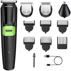 BARBERBOSS All-in-One Men’s Grooming Kit – Beard Trimmer, Hair Clippers, Nose & Ear Groomer, Cordless Hair Trimmer, Face Grooming, USB Rechargeable, Waterproof BARBERBOSS All-in-One Men’s Grooming Kit – Beard Trimmer, Hair Clippers, Nose & Ear Groomer, Cordless Hair Trimmer, Face Grooming, USB Rechargeable, Waterproof