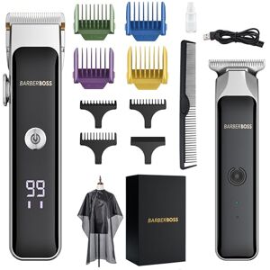 BARBERBOSS Professional Mens Hair Clippers, Portable Beard Trimmer, Facial Groomer, Cordless Clippers for Men's Haircut BARBERBOSS Professional Mens Hair Clippers, Portable Beard Trimmer, Facial Groomer, Cordless Clippers for Men's Haircut
