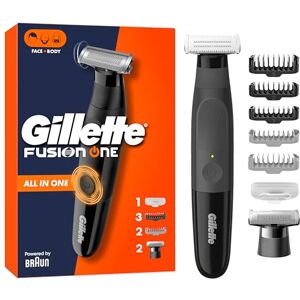 Gillette Fusion One Hybrid Electric Razor for Men, 5 Blade Shaver with Precision Trimmer for Face and Body, Waterproof Wet and Dry Groomer, Cordless, UK 2 Pin Plug Gillette Fusion One Hybrid Electric Razor for Men, 5 Blade Shaver with Precision Trimmer for Face and Body, Waterproof Wet and Dry Groomer, Cordless, UK 2 Pin Plug