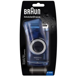 Braun PocketGo Mobile Shave Electric Travel Shaver, Electric Razor for Men For On The Go, Fully Washable, Portable Shaver With Travel Lock, M60, Blue Braun PocketGo Mobile Shave Electric Travel Shaver, Electric Razor for Men For On The Go, Fully Washable, Portable Shaver With Travel Lock, M60, Blue