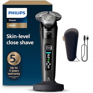 Philips Shaver i9000, Wet & Dry Electric Shaver, Ink Black, with Skin IQ Technology, Triple Lift & Cut System, 360 Rotating Dual SteelPrecision Blades, Model X9000/10 Philips Shaver i9000, Wet & Dry Electric Shaver, Ink Black, with Skin IQ Technology, Triple Lift & Cut System, 360 Rotating Dual SteelPrecision Blades, Model X9000/10