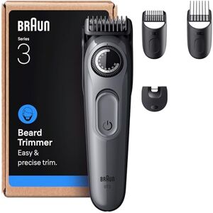 Braun Beard Trimmer Series 3, plus 4 Styling Tools, Ultra Sharp Blade, 50 Min Runtime, 40 Lengths, BT3525, Grey Braun Beard Trimmer Series 3, plus 4 Styling Tools, Ultra Sharp Blade, 50 Min Runtime, 40 Lengths, BT3525, Grey