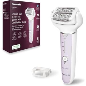 Panasonic ES-EY30-V511 Wet and Dry Epilator, Double Disc with 60 Tweezers, Flexible 90° Pivoting Head, 3 Speed Settings & LED Light, Up to 30 Minutes Operation Time, Cordless, Hair Remover Panasonic ES-EY30-V511 Wet and Dry Epilator, Double Disc with 60 Tweezers, Flexible 90° Pivoting Head, 3 Speed Settings & LED Light, Up to 30 Minutes Operation Time, Cordless, Hair Remover
