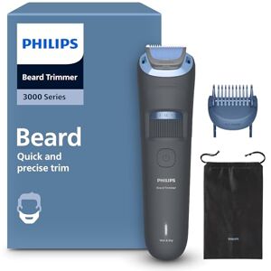 Philips Beard Trimmer 3000 Series Self-Sharpening Blades with Round Tips, 20 Lock-in Settings, Lift&Trim Comb, 100% Waterproof, Battery Indicator, USB Charging, Soft Pouch, Model BT3619/15 Philips Beard Trimmer 3000 Series Self-Sharpening Blades with Round Tips, 20 Lock-in Settings, Lift&Trim Comb, 100% Waterproof, Battery Indicator, USB Charging, Soft Pouch, Model BT3619/15