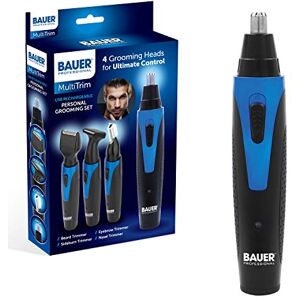Bauer Professional Bauer 39179 USB Rechargeable Personal Grooming Set 4 Interchangeable Heads for Beard, Nose, Hair & Body Ergonomic Handle Travel Groomer Bauer Professional Bauer 39179 USB Rechargeable Personal Grooming Set 4 Interchangeable Heads for Beard, Nose, Hair & Body Ergonomic Handle Travel Groomer