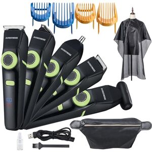 BARBERBOSS Beard Trimmer & Hair Clippers for Men – Waterproof Grooming Kit with Nose Clipper, Hair Trimmer, and Cordless Groomer for Complete Men's Grooming BARBERBOSS Beard Trimmer & Hair Clippers for Men – Waterproof Grooming Kit with Nose Clipper, Hair Trimmer, and Cordless Groomer for Complete Men's Grooming