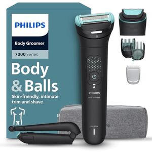 Philips Body Groomer 7000 Series Trimmer for Men with 2D Flexing Head, Triple Protect Shave System, Interchangeable Heads, Intimate Trim & Shave, 100% Showerproof, 120 min. Runtime, Model BG7480/15 Philips Body Groomer 7000 Series Trimmer for Men with 2D Flexing Head, Triple Protect Shave System, Interchangeable Heads, Intimate Trim & Shave, 100% Showerproof, 120 min. Runtime, Model BG7480/15