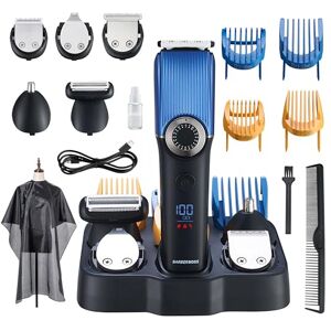 BARBERBOSS Beard Trimmer Men, Hair Clippers Nose, Ear & Beard Grooming Set, Rechargeable, 39 Cutting Lengths, Precision Dial, Ceramic Blade, Waterproof, LED Display, QR-6082 BARBERBOSS Beard Trimmer Men, Hair Clippers Nose, Ear & Beard Grooming Set, Rechargeable, 39 Cutting Lengths, Precision Dial, Ceramic Blade, Waterproof, LED Display, QR-6082